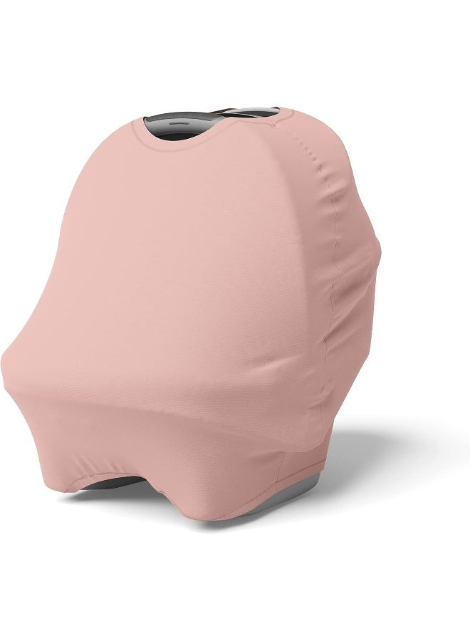Natemia 4 in 1 Baby Car Seat Cover - Multi-Functional Stretchy & Soft Canopy, Nursing, Shopping Cart, & High Chair Cover - Image 1