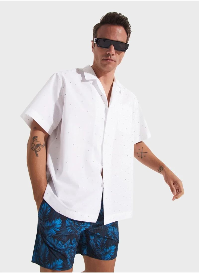 جون Patterned Swim Shorts