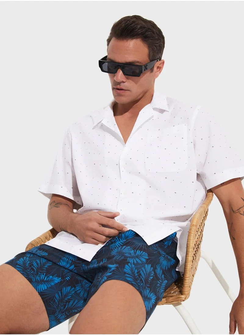 جون Patterned Swim Shorts