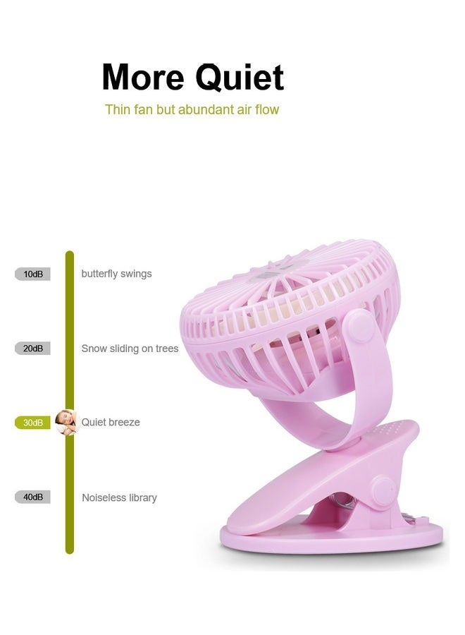 general USB Rechargeable Cooler Fan With Clamp,Portable Mini Fan with clip, Desktop Fan Electric Fan Air Cooler Portable Fan for Home Student Dormitory and Office Fan，3 gears can be adjusted and 360 rotation - Image 4