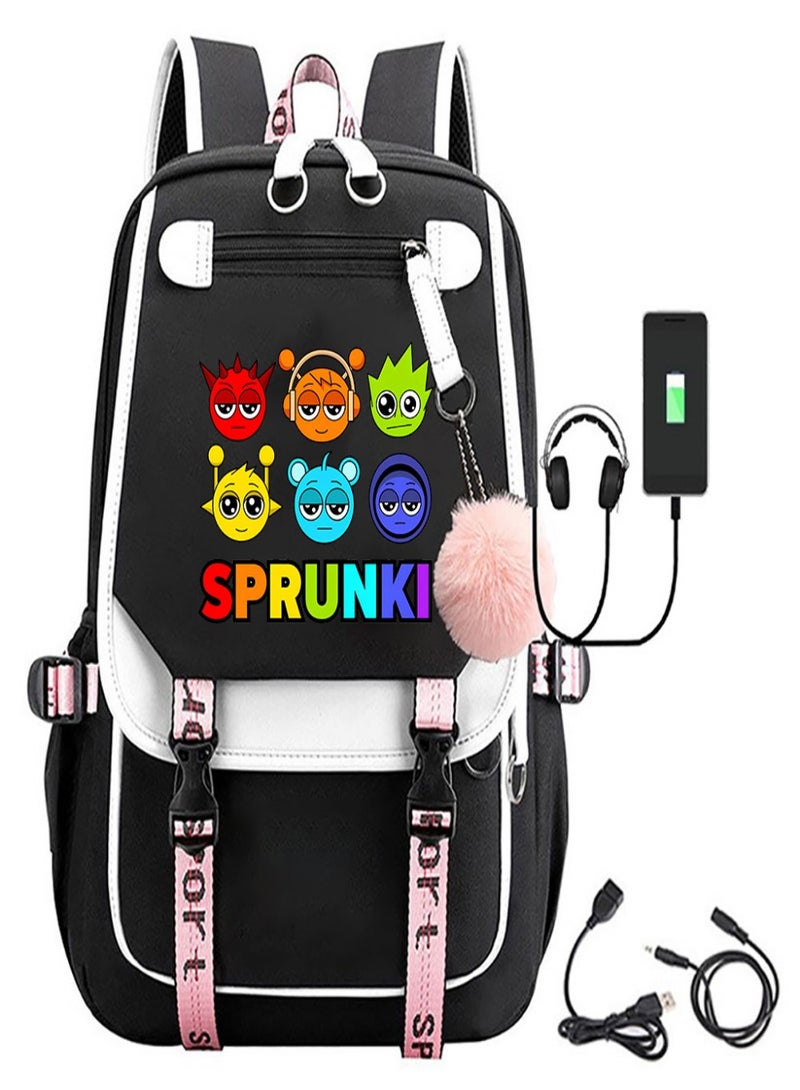 â€ŒSprunkiâ€Œ Children Bag Sackpack Backpack Laptop Sports Bags Fashion for Women Girls Kids