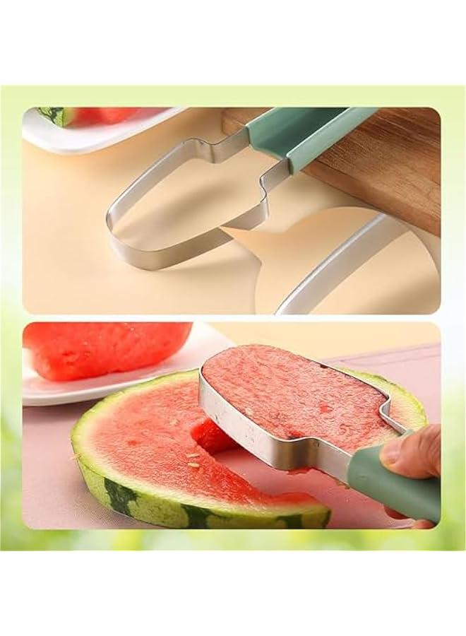 2024 Stainless Steel Watermelon Slicer, 3-in-1 Watermelon Fork Slicer Cutter Watermelon Cutter Watermelon Cutter Slicer Tool Summer Watermelon Tool Pineapple Cutter Tool Set for Home  - Image 4