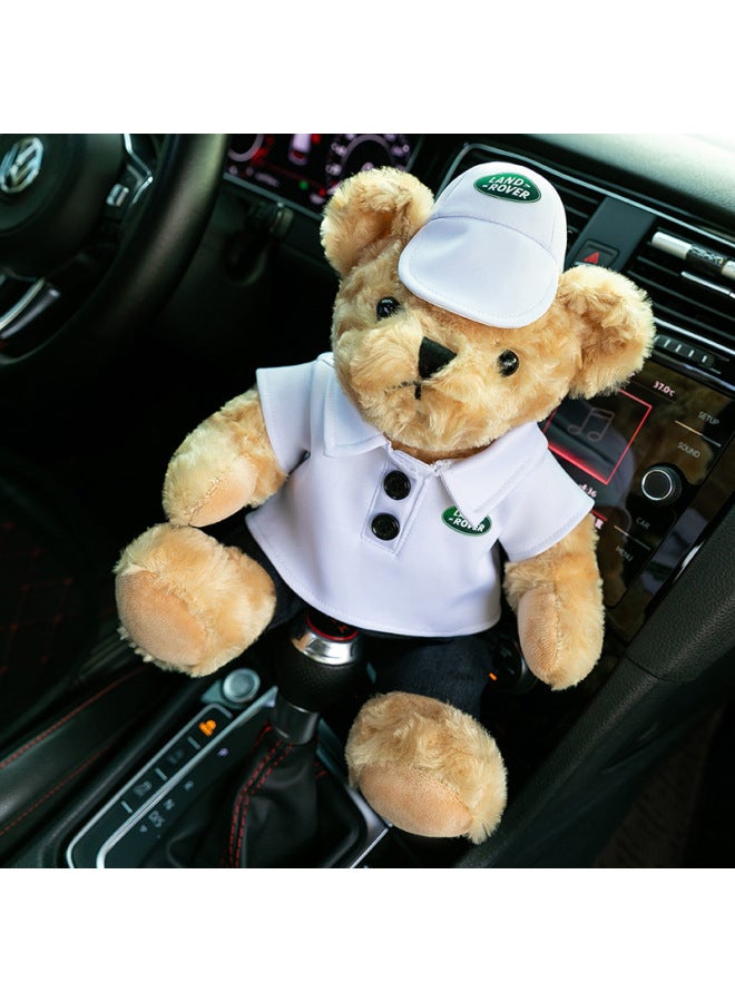 Wearable Teddy Bear Plush Toy Polo Shirt Bear Doll Printed Logo Car Figurine Promotional Gift For Youth In Various Regions-Specifications:25cm-Color:Black Polo Shirt Matte Teddy Bear - Image 5
