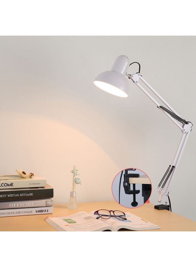 Generic LED Long Arm 36cm Folding Eye Protection Table Lamp Clip Learning And Working Nail Art Eyelash Maintenance Painting Tattoo Embroidery-Color:White-smart Remote Control Model (stepless Dimming And Color Adjustment) 12 Watts  - Image 1