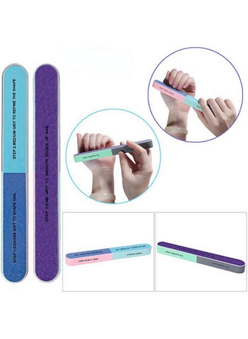 2Pcs Professional Multi-Use 7-Step Nail Buffer Block – 7-Surface, 7-Color Nail Polishing Cube – Washable Nail File for Shaping, Smoothing, Polishing & Shining Natural & Artificial Nails – Home & Professional Manicure & Pedicure Tool, Essential Beauty Accessory for Women & Men - Image 3