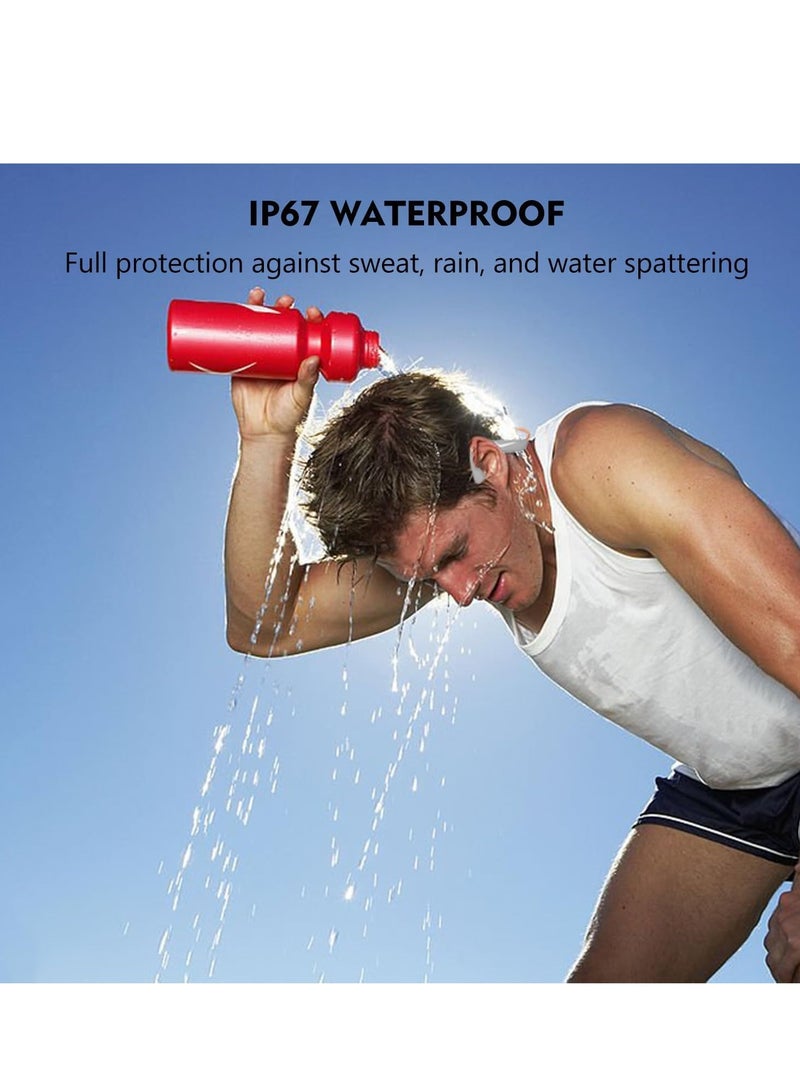 SYOSI Open-Ear Bluetooth Bone Conduction Sport Headphones, Sweat Resistant Wireless Earphones for Workouts and Running Built-in Mic, Grey - Image 5