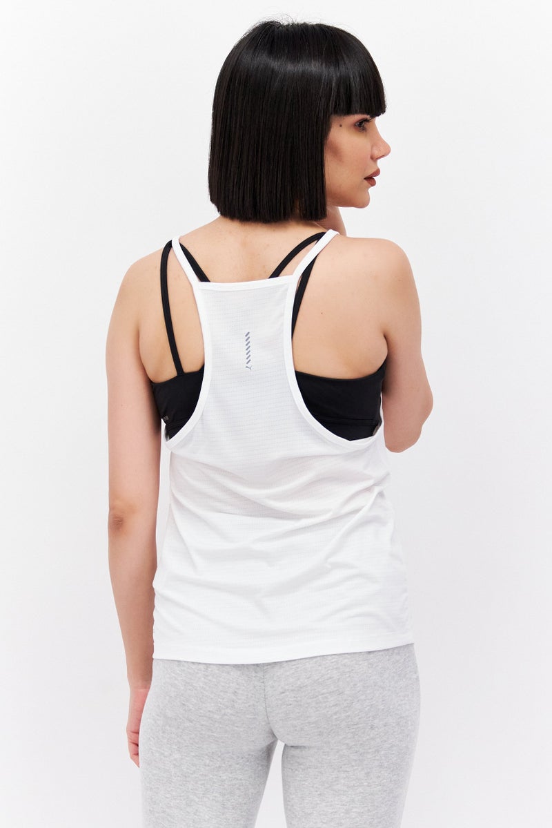 PUMA Women Sportswear Fit Training Sleeveless Tank Top, White - Image 3