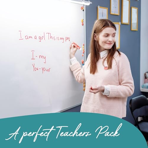 EXTRIC Red Dry Erase Markers, 12 Count Whiteboard Markers Chisel Tip, White Board Marker Dry Erase, Low Odor Chisel Tip Erasable Markers - Image 5