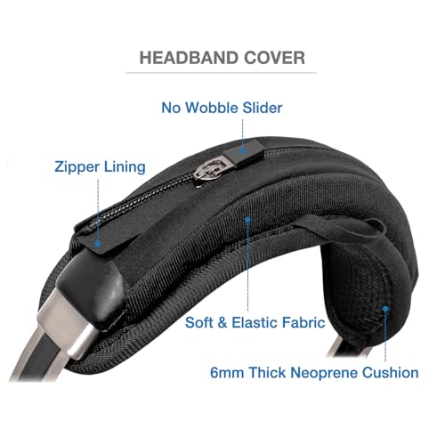 Voarmaks Headband Cushion Cover Compatible with Beyerdynamic PRO X, PRO X Series Headphone, DT 700 PRO X and DT 900 PRO X, 6mm Thick Soft Cushion, No Wobble Zipper Slider, with Hanging Loop - Image 3
