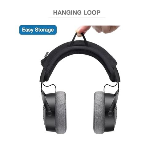 Voarmaks Headband Cushion Cover Compatible with Beyerdynamic PRO X, PRO X Series Headphone, DT 700 PRO X and DT 900 PRO X, 6mm Thick Soft Cushion, No Wobble Zipper Slider, with Hanging Loop - Image 5