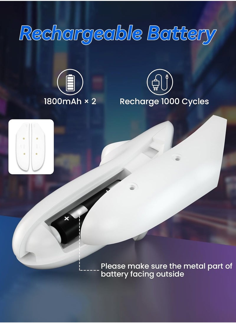 LEOKOR - 2 in 1 Charging Station Charging Dock,for Quest 3 with RGB Light,with VR Headset and Controllers,Charging Stand Accessories with Rechargeable Batteries - Image 1