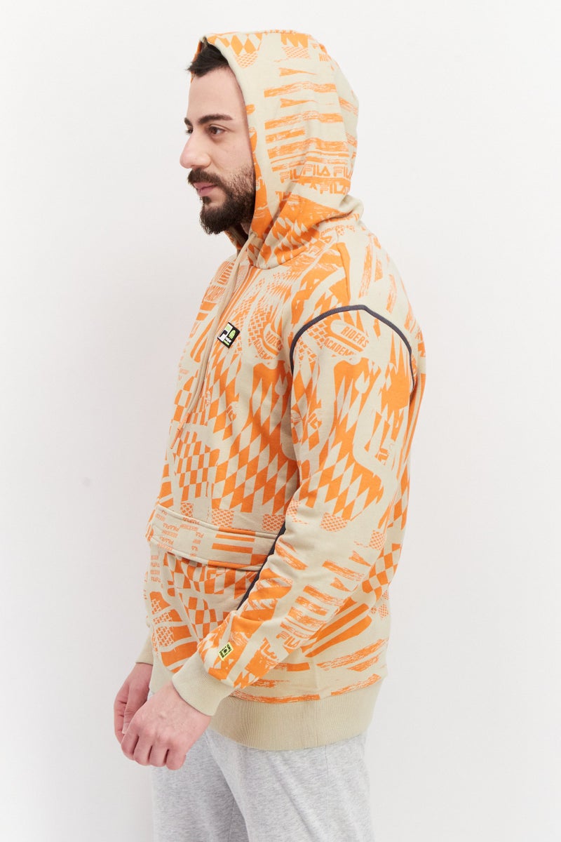 FILA Men Sportswear Fit Training Hoodie, Khaki - Image 3