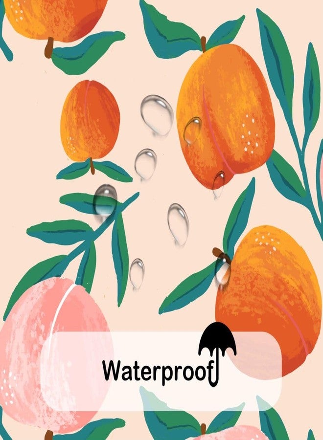COSEVIER Peach Shower Curtain, Vibrant Cute Fruit Waterproof Shower Curtains for Bathroom, Cartoon Home Decorative Fabric Bath Curtain, Bathroom Accessories, 72 x 72 Inch, Orange Pink - Image 5