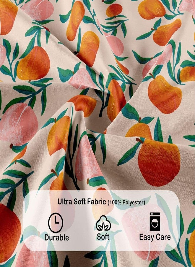COSEVIER Peach Shower Curtain, Vibrant Cute Fruit Waterproof Shower Curtains for Bathroom, Cartoon Home Decorative Fabric Bath Curtain, Bathroom Accessories, 72 x 72 Inch, Orange Pink - Image 4