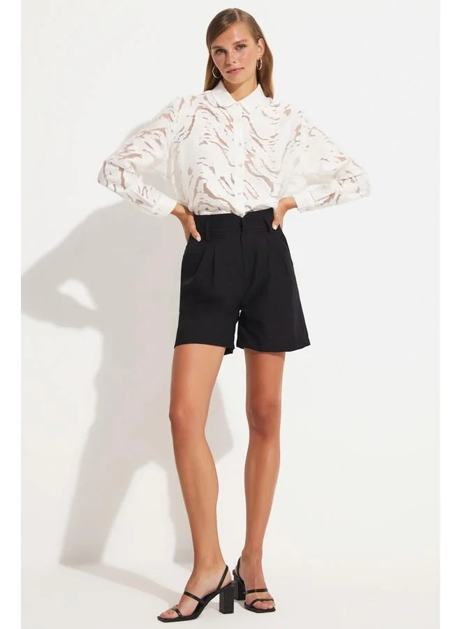 JUNE June Exclusive Transparent Detailed Oversize Shirt