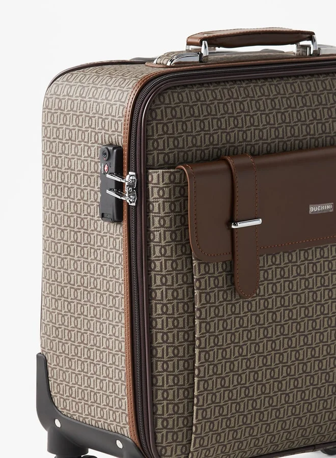 دوتشيني Men Solid Softcase Trolley Bag with Retractable Handle