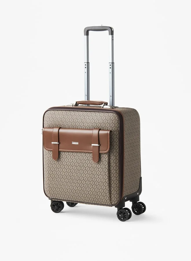 دوتشيني Men Solid Softcase Trolley Bag with Retractable Handle