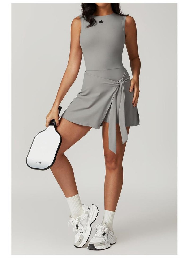alo Alo One-piece Connected Yoga Set - Professional Fitness and Exercise Clothing for Tennis Skirt Dress for Women Pilates  - Image 2