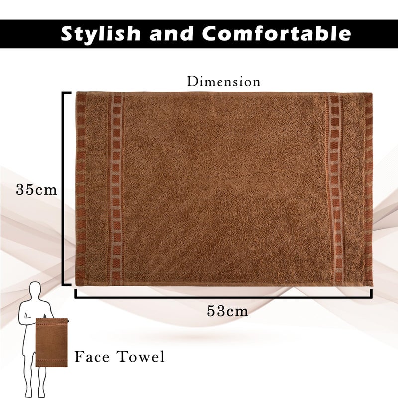 Kuber Industries Kuber Industries Pack of 3 Cotton Hand/Face Towels for Men & Women | Easily Washable | Workout Gym Napkins for Men | Pocket Towel - Grey-Golden & Brown  - Image 3