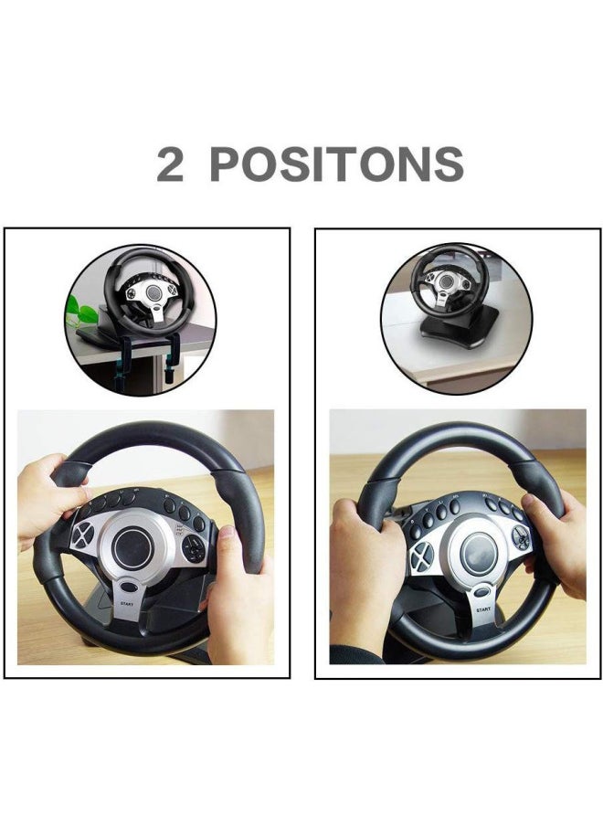 DOYO Computer Game Steering Wheel Simulation Driving Manual Transmission Car Racing Clutch 900 Degree Steering Game-Product Color:With Clutch PC Chinese