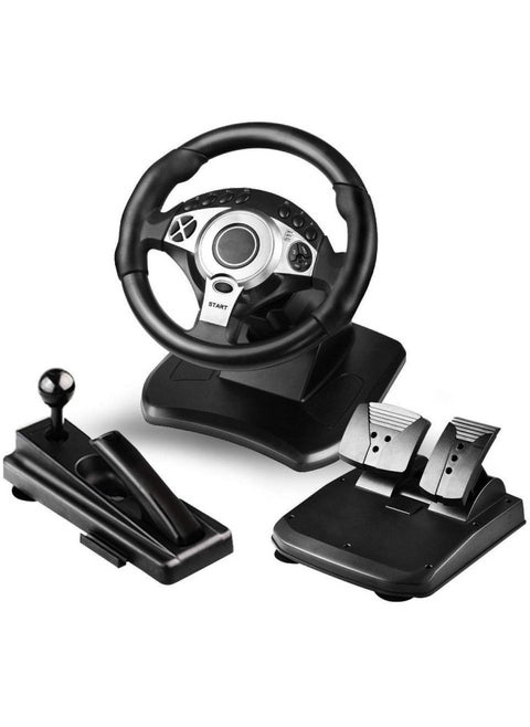 DOYO Computer Game Steering Wheel Simulation Driving Manual Transmission Car Racing Clutch 900 Degree Steering Game-Product Color:With Clutch PC Chinese