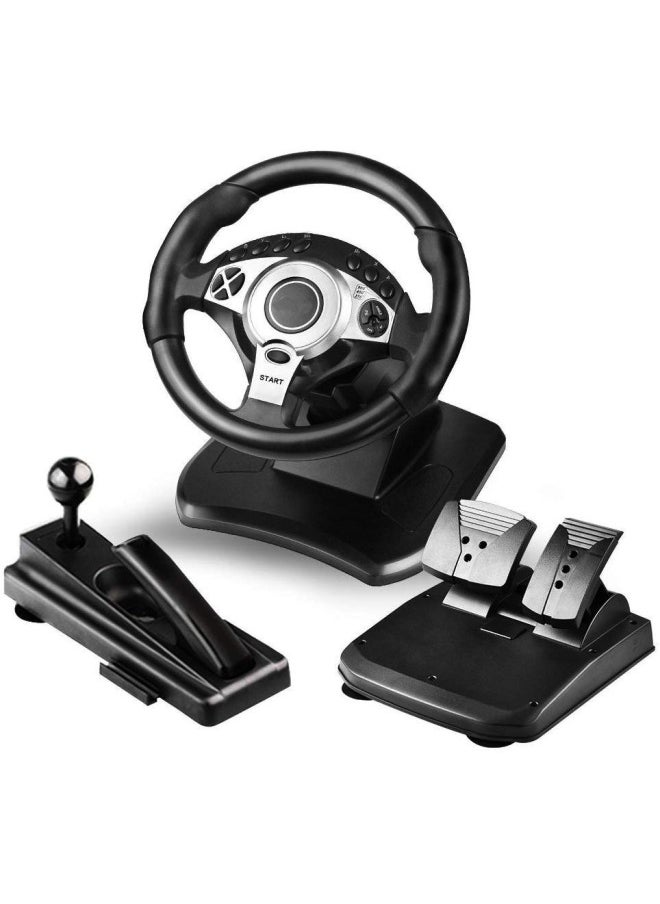 DOYO Computer Game Steering Wheel Simulation Driving Manual Transmission Car Racing Clutch 900 Degree Steering Game-Product Color:With Clutch PC Chinese