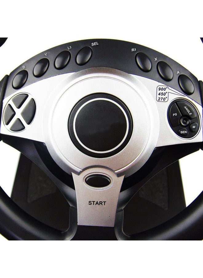DOYO Computer Game Steering Wheel Simulation Driving Manual Transmission Car Racing Clutch 900 Degree Steering Game-Product Color:With Clutch PC Chinese