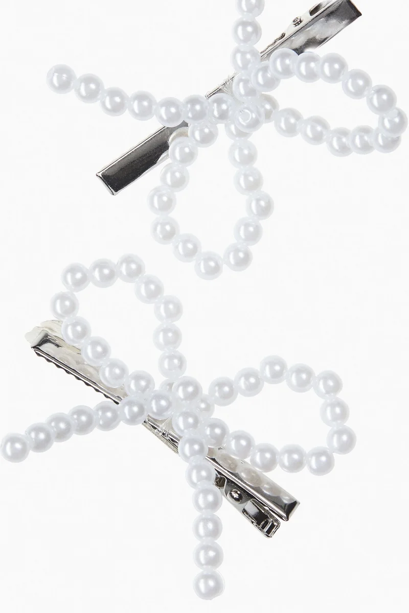 H&M 2-pack bow hair clips