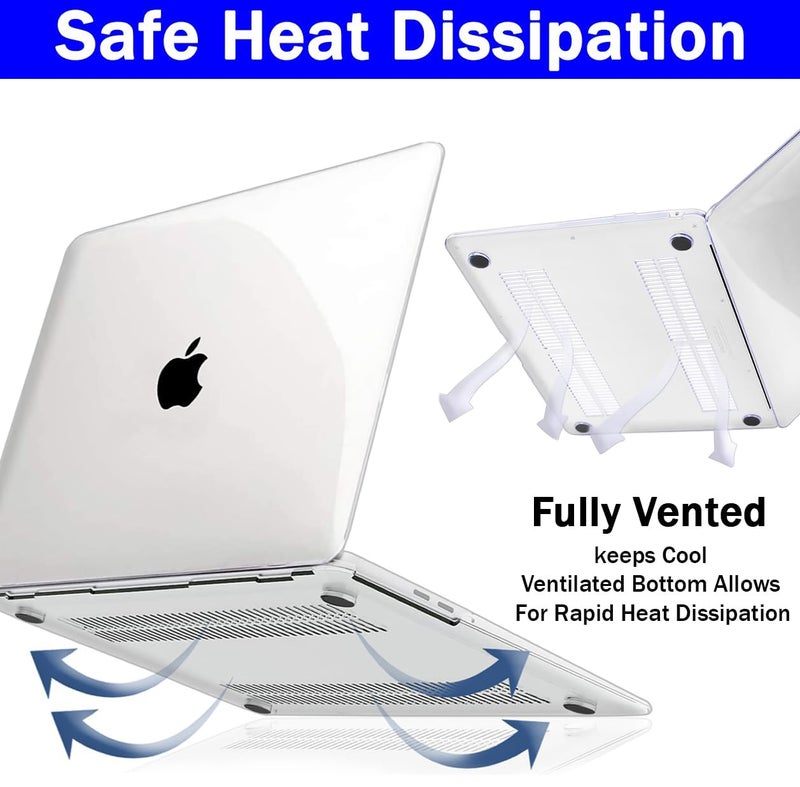 GIOIA BAZAAR Case for MacBook Air 15 inch 2023 2024 Release M3 A3114 M2 A2941 Liquid Retina Display Chip Crystal Clear Case with Liquid Retina Display, Plastic Hard Shell, (Design41) - Image 3
