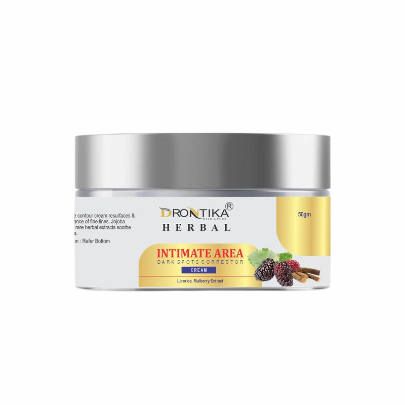 Drontika Intimate Area Whitening & Lightening Cream - 50gm | Neck, Hip, Thigh,Underarm, Bikini Area, Intimate Area, Elbow | Intense Dark Spot Removal | 2% Kojic Acid, Niacinamide | Women & Men - Image 1