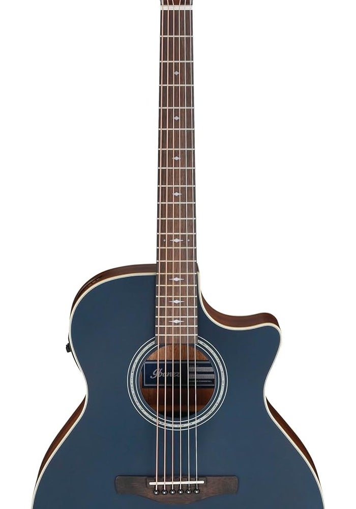 Ibanez AE100 Electric Acoustic Guitar - Dark Tide Blue Flat - Image 1