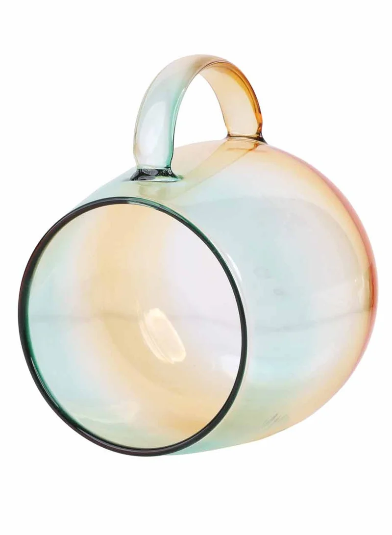Prickly Pear Prickly Pear Pina Glass Mug - Elegant Clear Glass Mug for Hot and Cold Beverages Modern Design 400ml Capacity