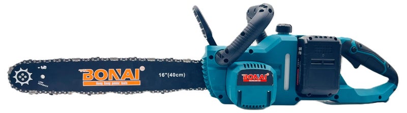 بوناي منشار كهربائي لاسلكي من Bonai، مقاس 16 بوصة (40 سم) 2800 وات، منشار سلسلة يعمل ببطارية 168 فولت، خفيف الوزن، قوي لتقليم الأشجار وقطع الخشب، BN-BC16-1 - Image 1