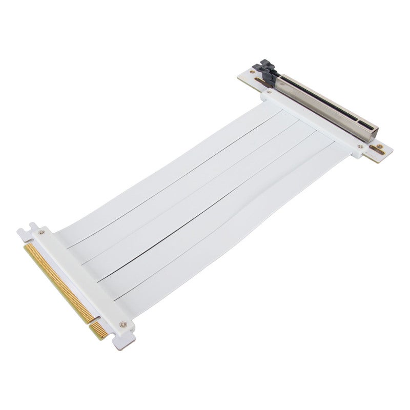 كابل رايزر PCIE 4.0 X16 بطول 50 سم باللون الأبيض - كابل تمديد عالي السرعة 128 جيجابت في الثانية لوحدة معالجة الرسوميات مع حماية من التداخل الكهرومغناطيسي بزاوية 90 درجة - تصميم مرن قابل للطي لسلسلة RTX 40 وسلسلة RX 7000 - Image 4