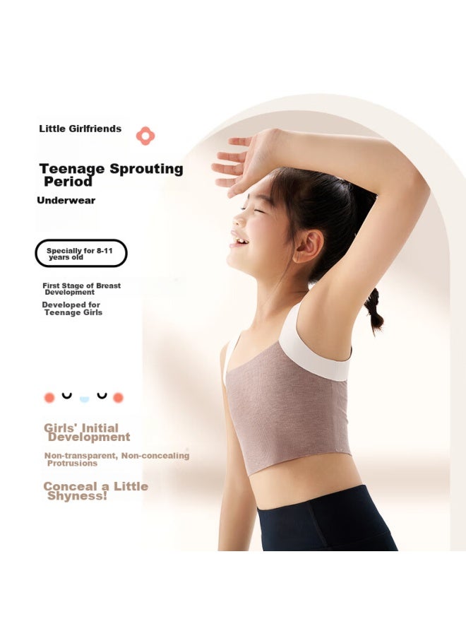 Q21 Girls' Underwear, Puberty Student Bra, Breathable And Sweat-absorbing, First Stage Development Vest - Image 2