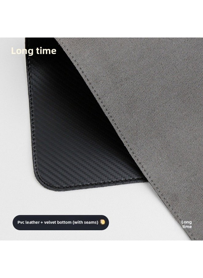 Generic - Carbon Fiber Textured Leather Table Mat Number Thickened Mouse Pad Computer Keyboard Pad Desktop Writing Desk Pad-Color:700x350mm-Pattern:(it Is Recommended To Use It As A Table Mat Only) Stereo Texture/some Mouse Will Jump Frame - Image 1