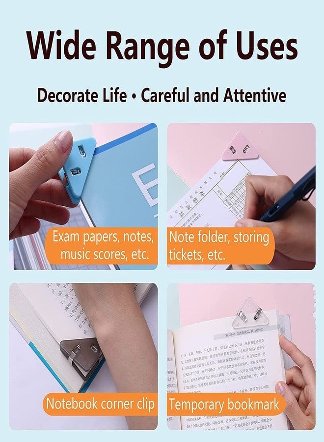 KERMIS™ Kermis Triangular Plastic Paper Clips,Clamps for Preventing Paper Corners from Bending Ideal Tool Attaching Documents to Student Reading, Bunch or Office Clip Art 1 PIS - Image 5