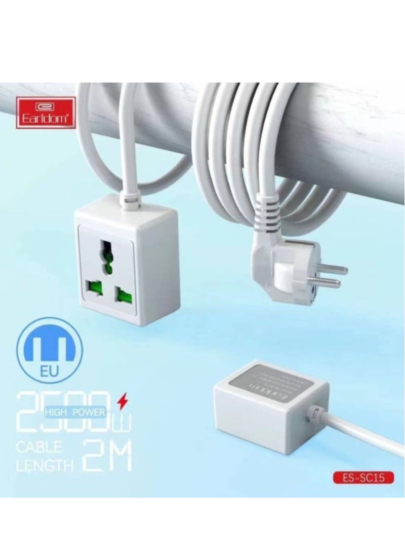 JAJEEK "NEW ES-SC15 Extension Cable – 10A 2500W, 2M"  - Image 2