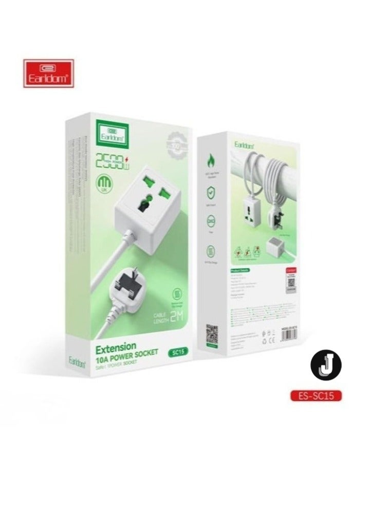 JAJEEK "NEW ES-SC15 Extension Cable – 10A 2500W, 2M"  - Image 5