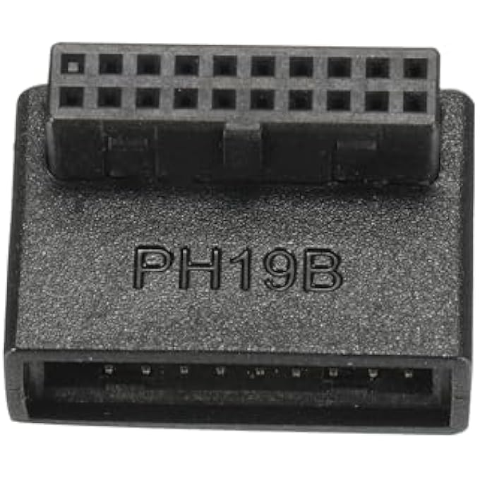 rayihni USB 3.0 19PIN 90 DEGREE ADAPTER, MALE TO FEMALE RIGHT ANGLE SOCKET FOR MOTHERBOARD INTERNAL HEADER 2PCS - Image 3