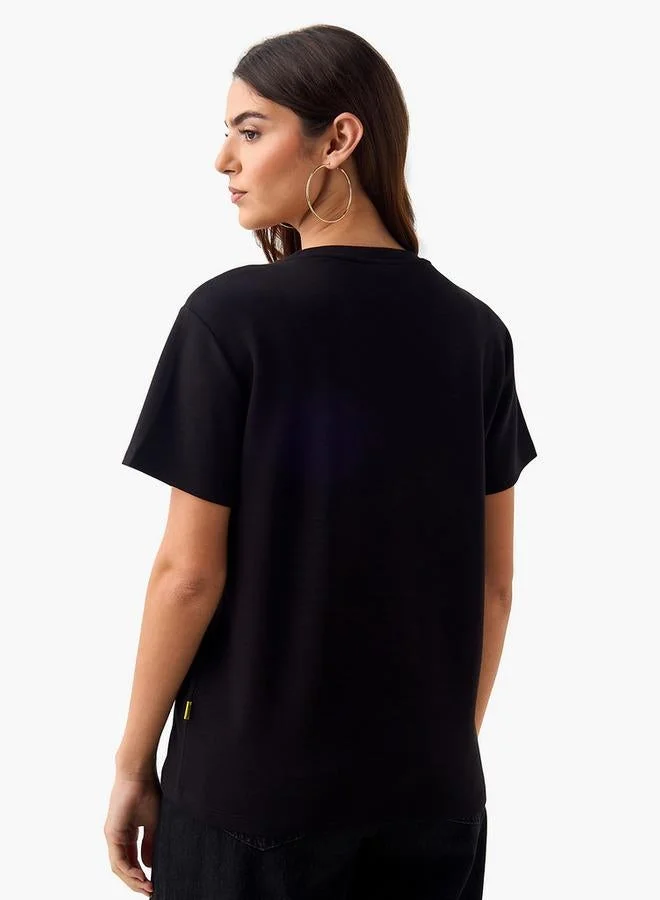SP Characters  T-shirt with Snoopy Embellishment for Women | Best Price UAE