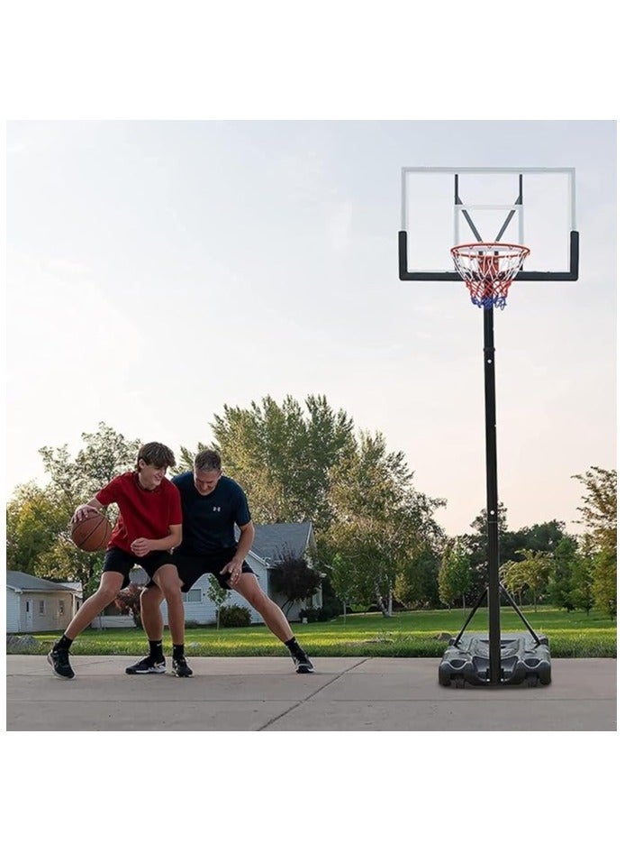 Basketball Stand - Adjustable Height Basketball Stand up to 236cm with Ball and Air Pump for Adults and Kids - Image 5