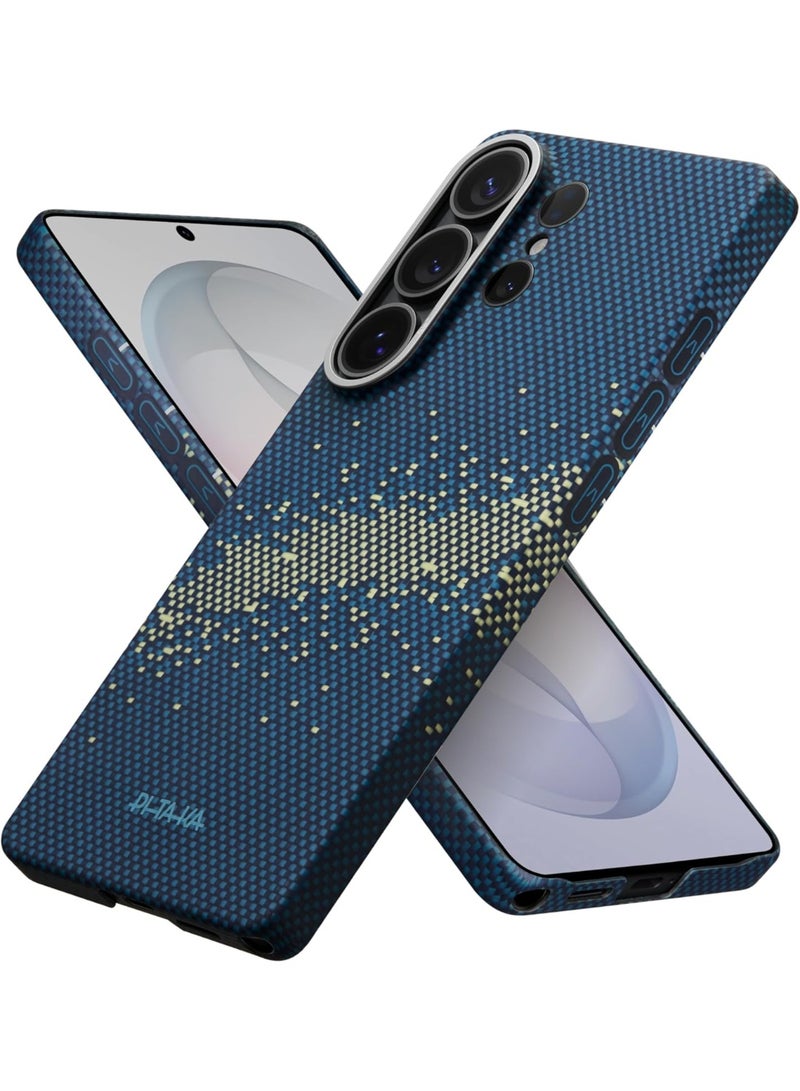 PITAKA حافظة PITAKA لجهاز Samsung Galaxy S26 Ultra، 6.9 بوصة، متوافقة مع MagSafe، حافظة فائقة النحافة لجهاز Samsung Galaxy S26 Ultra مع زر آرون، ألياف أراميد منسوجة 1500D [حافظة Edge - مجرة درب التبانة] - Image 1