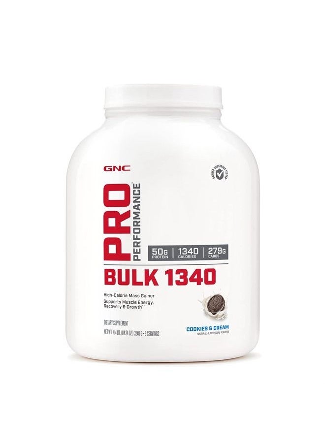 Pro Performance Bulk 1340 - Cookies and Cream, 9 Servings, Supports Muscle Energy, Recovery and Growth