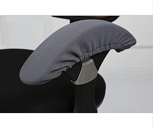 Isccdy Removable Washable Office Chair Armrest Slipcovers Covers Pads (Gray) - Image 3