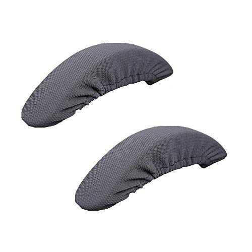 Isccdy Removable Washable Office Chair Armrest Slipcovers Covers Pads (Gray) - Image 1