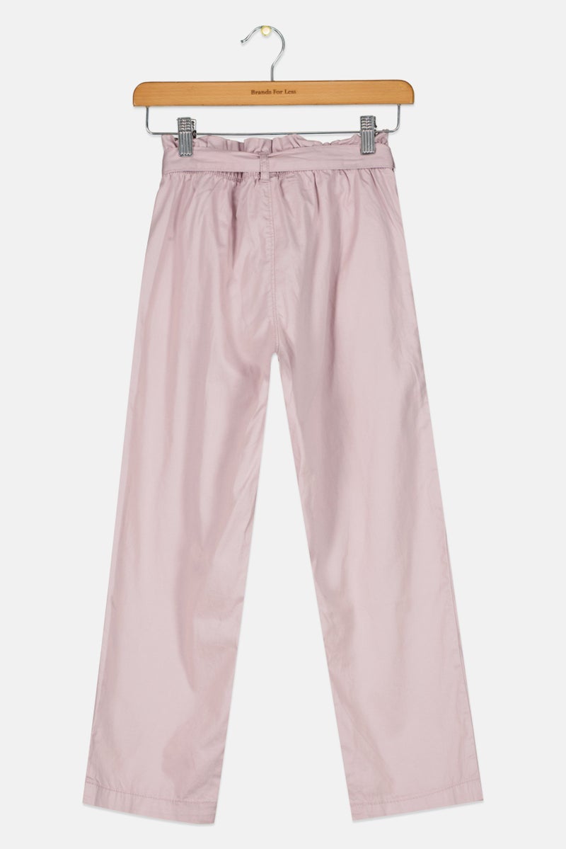 GAP Kids Girl Plain Belted Pants, Light Purple  - Image 2
