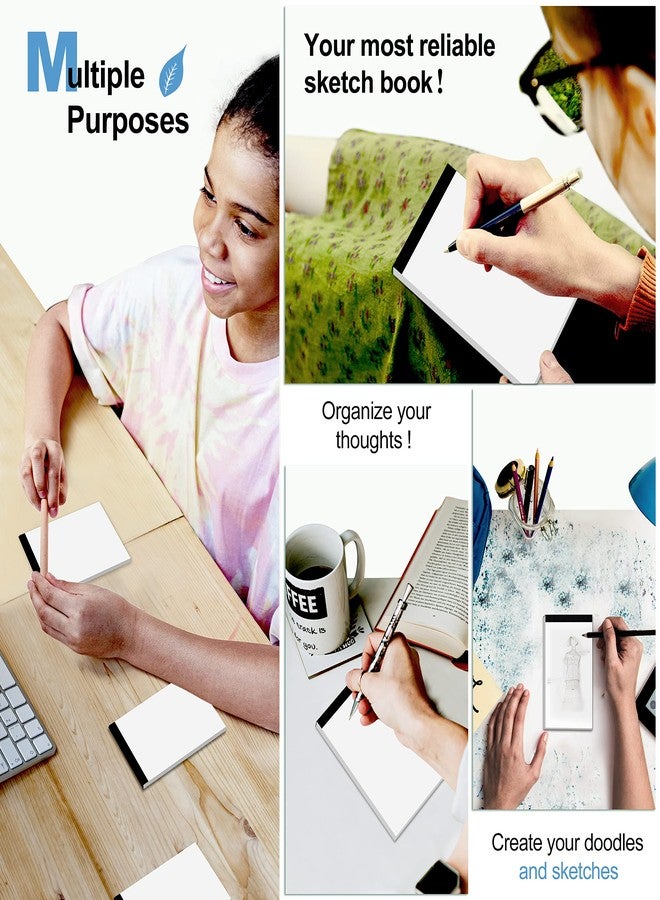 PINJINGPRO 10 Pack Blank Notepad Ruled for Work 50 Sheets Study Servers Daily Planning Small Notepad 3x5 Inch Note Pads Refills Notes Memo Pads White Paper Pads Writing Pads Scratch Note Pad for Office Supplies - Image 4