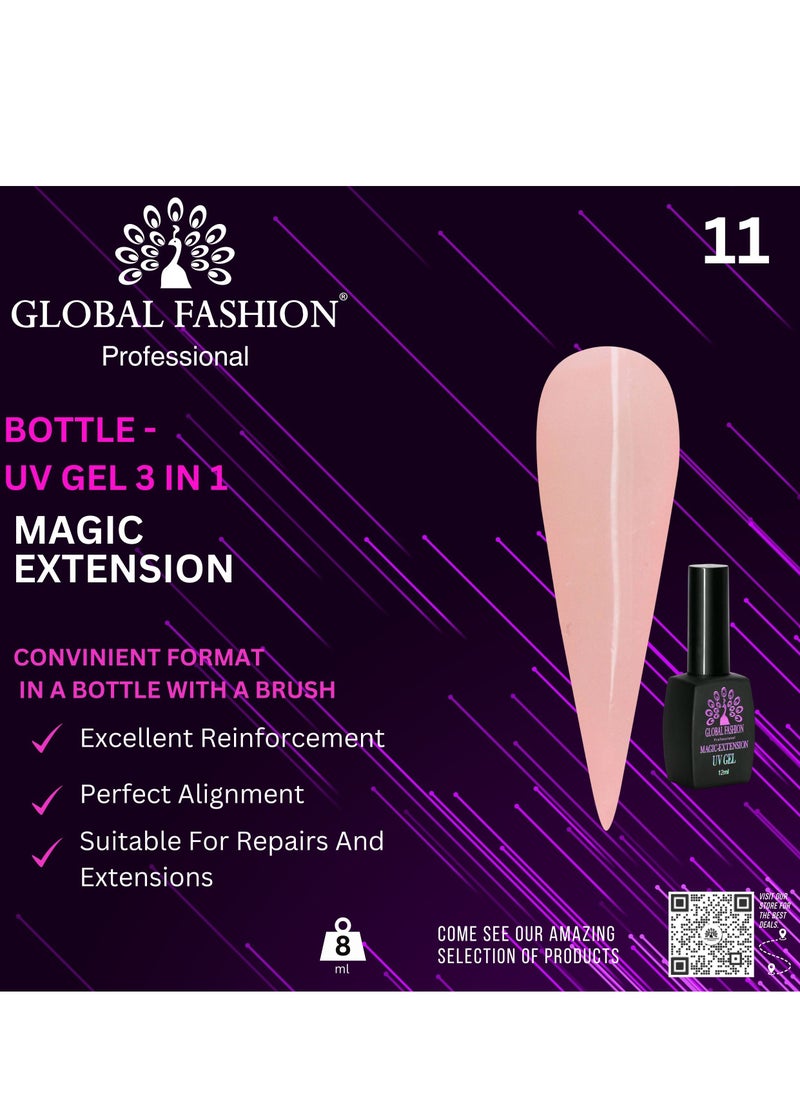 GLOBAL FASHION GLOBAL FASHION MAGIC-EXTENSION UV GEL -Smart Gel 12 ML #11  - Image 2