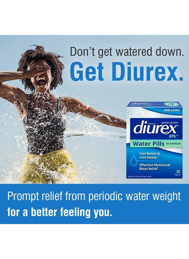 Diurex XPL Re-energizing Water Pills - Relieve Bloating & Fatigue - 22 Count  - Image 2